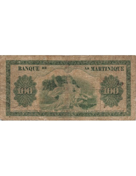 Martinique 100 Francs - 1942 - P.19a 25 francs 1942
