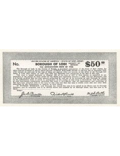 USA 50 Dollars - New Jersey - Lodi - Tax Anticipation Note 50 dollars 1936
