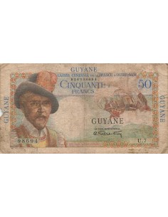 Guyane Française 50 Francs - Belain d'Esnambuc - ND (1947) - P.22 50 francs 1947