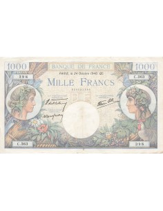 1000 Francs - Commerce et Industrie - 24-10-1940 - Série C.363 1000 francs 1940