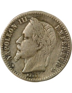 Tête Laurée 50 centimes Argent 1867 BB Strasbourg 2