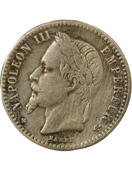 Tête Laurée 50 centimes Argent 1867 BB Strasbourg