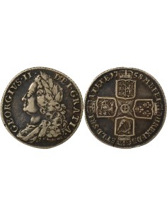 Royaume-Uni George II George II - Shilling Argent - 1758 1 shilling Argent 1758