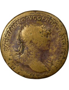 Rome Empire Trajan Victoire sur les Daces 1 sesterce Laiton 105 R Rome 2