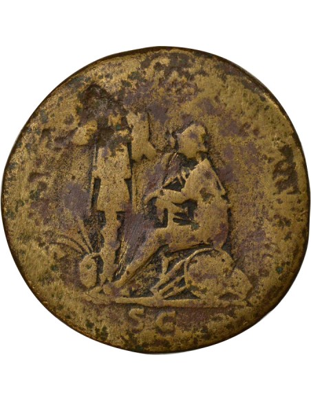 Rome Empire Trajan Victoire sur les Daces 1 sesterce Laiton 105 R Rome