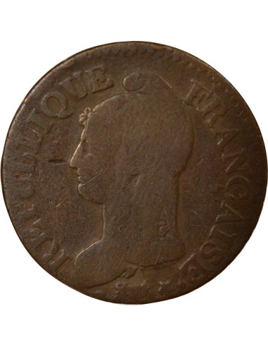 Grand Module 5 centimes Cuivre An 5 BB Strasbourg