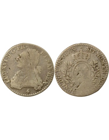 Louis XVI au Buste Habillé 1/10 ecu Argent 1779 A - Paris