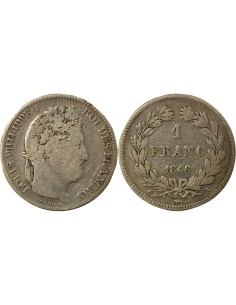 Louis-Philippe Ier Tête Laurée 1 franc Argent 1846 A - Paris
