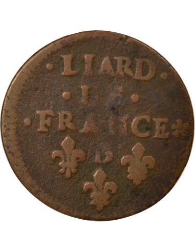 Louis XIV 2e Type 1 liard Cuivre 1657 Acquigny