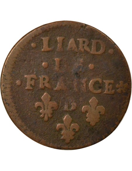Louis XIV 2e Type 1 liard Cuivre 1657 Acquigny