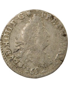 Louis XIV Aux Deux L 4 sols Argent 1692 H La Rochelle 2