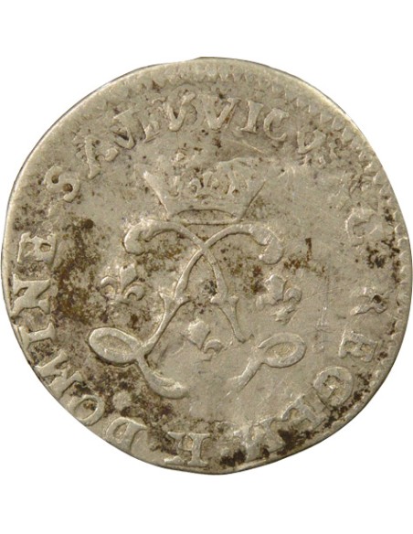 Louis XIV Aux Deux L 4 sols Argent 1692 H La Rochelle