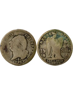 Louis XVI Au Génie 15 sols Argent 1791 A - Paris