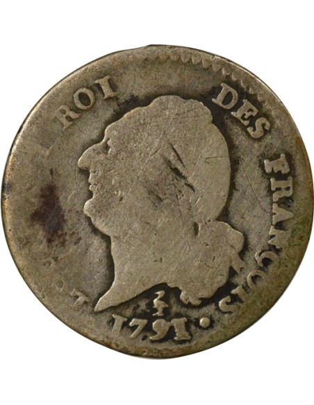 Louis XVI Au Génie 15 sols Argent 1791 A - Paris