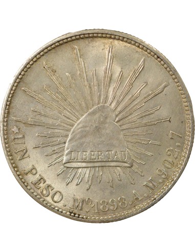 Mexique refrappe de 1949 1 peso Argent 1898 (1949) Mo Mexico City