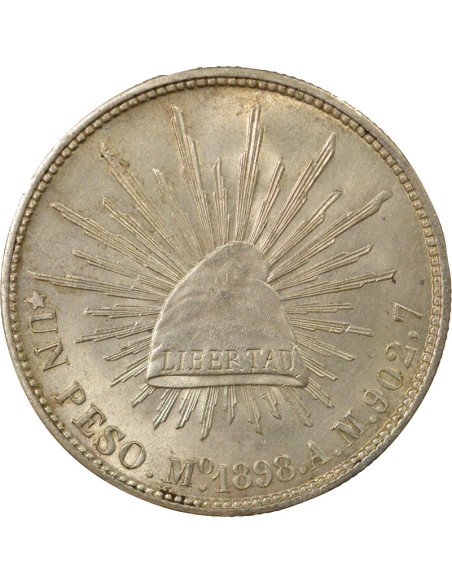 Mexique refrappe de 1949 1 peso Argent 1898 (1949) Mo Mexico City