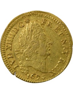 Louis XIV Aux Quatre L 1/2 louis d'or Or 1694 Y Bourges 2