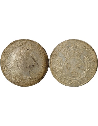 Louis XIV Aux Palmes 1 ecu Argent 1695 I Limoges