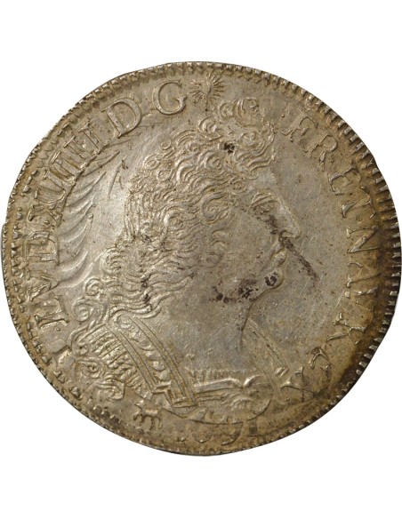 Louis XIV Aux Palmes 1 ecu Argent 1695 I Limoges