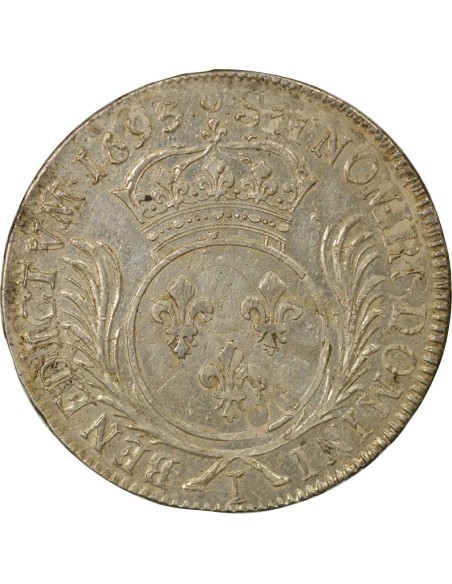Louis XIV Aux Palmes 1 ecu Argent 1695 I Limoges