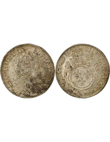 Louis XIV Aux Palmes 1/2 ecu Argent 1694 E Tours
