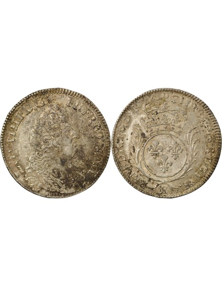 Louis XIV Aux Palmes 1/2 ecu Argent 1694 E Tours