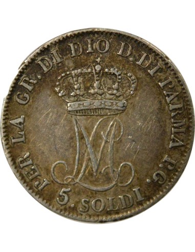 Etats Italiens Marie-Louise d'Autriche Marie Louise - 5 Soldi Argent - 1815 Milan 5 soldi Argent 1815 M Milan