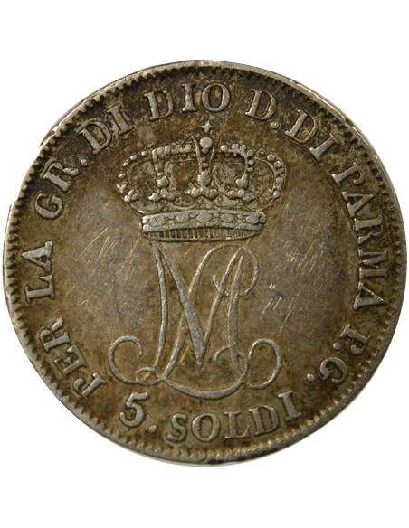 Etats Italiens Marie-Louise d'Autriche Marie Louise - 5 Soldi Argent - 1815 Milan 5 soldi Argent 1815 M Milan