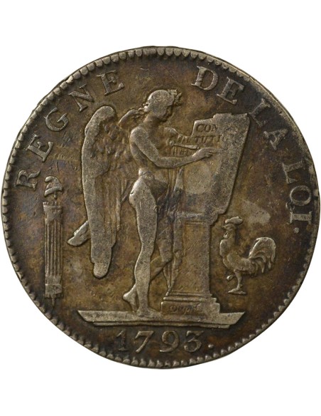 Au Génie 6 livres Argent 1793 A - Paris