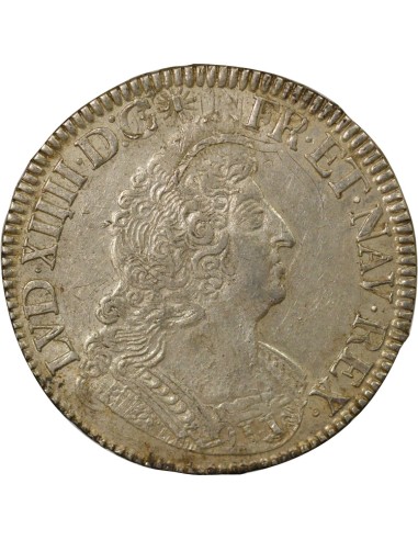 Louis XIV aux Palmes 1 ecu Argent 1695 E Tours