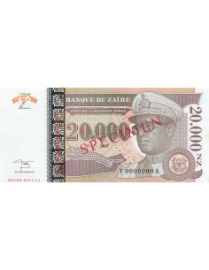 Zaïre 20000 Nouveaux Zaïres - 30-01-1996 - Specimen - P.72 20000 nvx zaires 1996