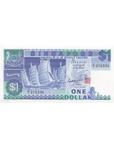 Singapour 1 Dollar - ND (1987) - Remplacement - P.18 1 dollar 1976