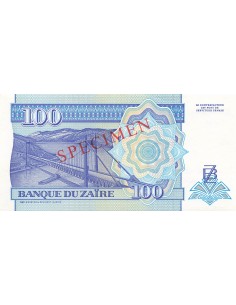 Zaïre 100 Nouveaux Zaïres - 24-06-1993 - Specimen - P.58 100 nvx zaires 1993 2