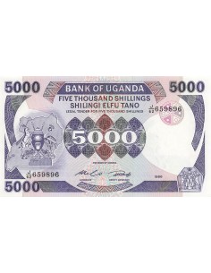 Ouganda 5000 Shillings - 1986 - P.24 5000 shillings 1986