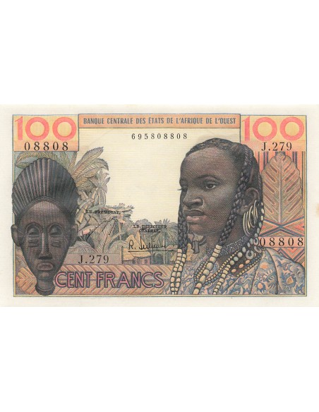 BCEAO 100 Francs - ND (1966) - P.2b 100 francs 1966