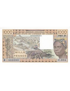 BCEAO 1000 Francs - Bénin - 1981 - P.207B 1000 francs 1981