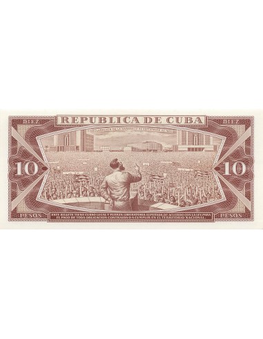 général cubain 10 Pesos - Maximo Gomez - 1984 - Remplacement - P.104 10 pesos 1984