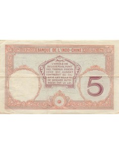 Tahiti 5 Francs - Femme casquée -  ND (1927) - P.11 5 francs 1927 2