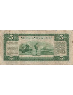 Indes Néerlandaises Wilhelmina I 5 Gulden - Wilhelmina - 02-03-1943 - P.113 5 gulden 1943 2