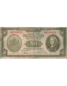 Indes Néerlandaises Wilhelmina I 50 Gulden - Wilhelmina - 02-03-1943 - P.116 50 gulden 1943