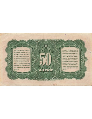 Indes Néerlandaises Wilhelmina I 50 Cent - Wilhelmina - 02-03-1943 - P.110 50 cent 1943