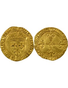 Louis XII au Soleil 1 ecu d'or Or 1498-1507 K Bordeaux