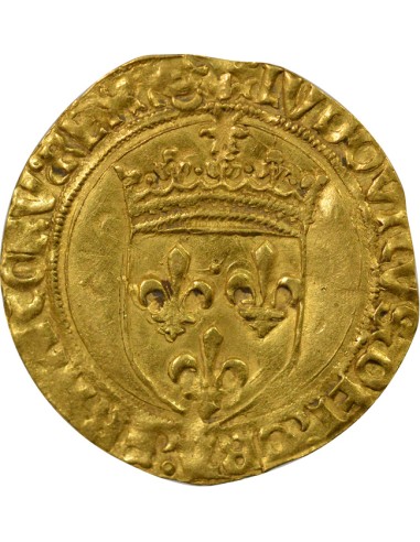 Louis XII au Soleil 1 ecu d'or Or 1498-1507 K Bordeaux