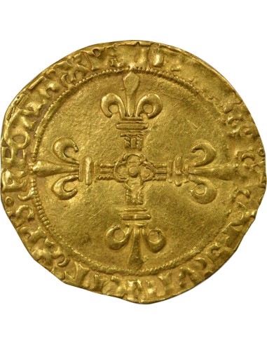 Louis XII au Soleil 1 ecu d'or Or 1498-1507 K Bordeaux