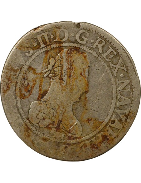 Roi de Navarre et de France aux Quatre H 1 franc Argent 1581 Pau (Vache)