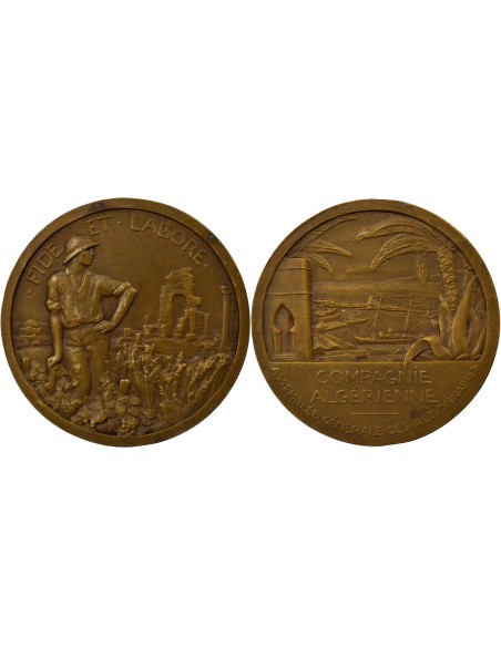 Algérie Ass. Gé. des Actionnaires 1 jeton Bronze XIXe Siècle