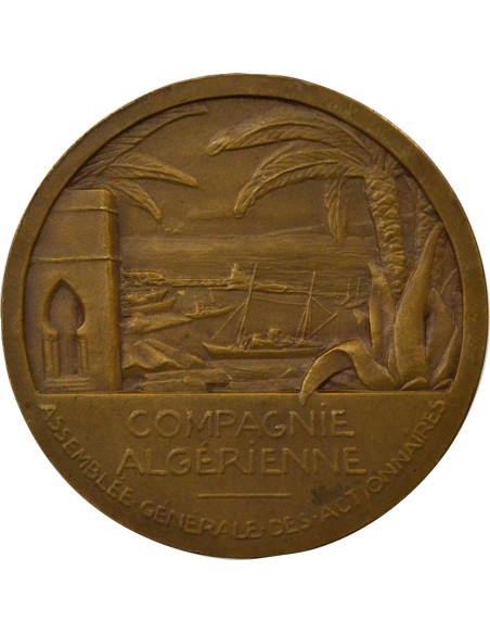 Algérie Ass. Gé. des Actionnaires 1 jeton Bronze XIXe Siècle