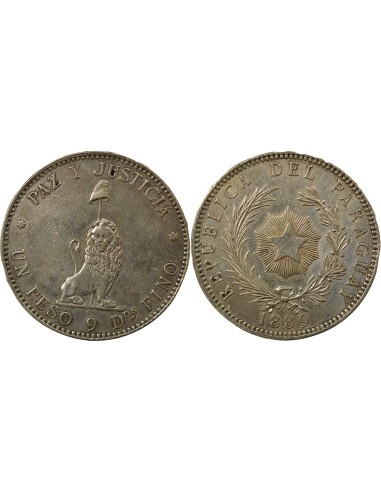 Paraguay Peso Argent - 1889 Buenos Aires 1 peso Argent 1889 Buenos Aires