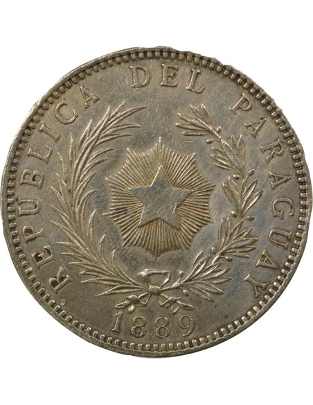 Paraguay Peso Argent - 1889 Buenos Aires 1 peso Argent 1889 Buenos Aires