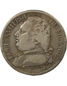 Louis XVIII Au Buste Habillé 5 francs Argent 1815 I Limoges 2